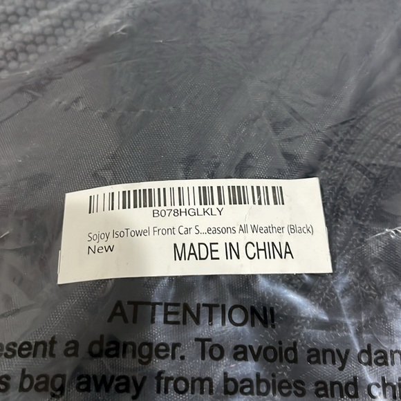 Sojoy IsoTowel Microfiber Car Seat Black Cloth Cover Quick-Dry w/ Non-Slip Back. - Picture 6 of 16